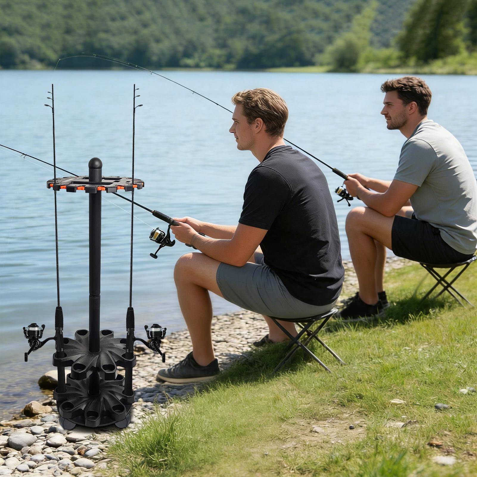 Fishing Rod Racks Angling Pole - Fishing Rod Rack 评论和价格